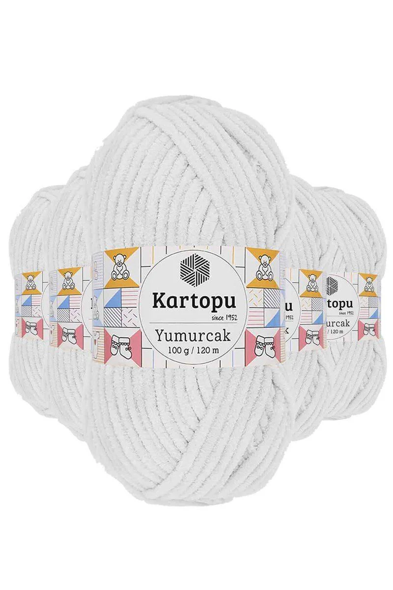 Yumurcak Kadife El Örgü İpi Kar Beyaz (5'li Paket) - %100 Polyester, 120mt Fiyatı, Yorumları ve Özellikleri