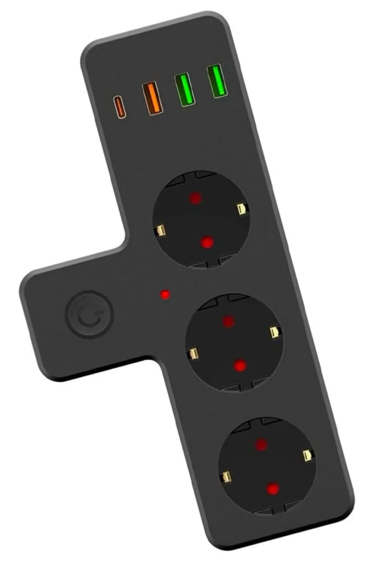 Yumurcak Shop Termal Akım Korumalı 3 Adet Soket,3 Adet USB ve 1 Adet Type-C Girişli 20w Priz Model 3397