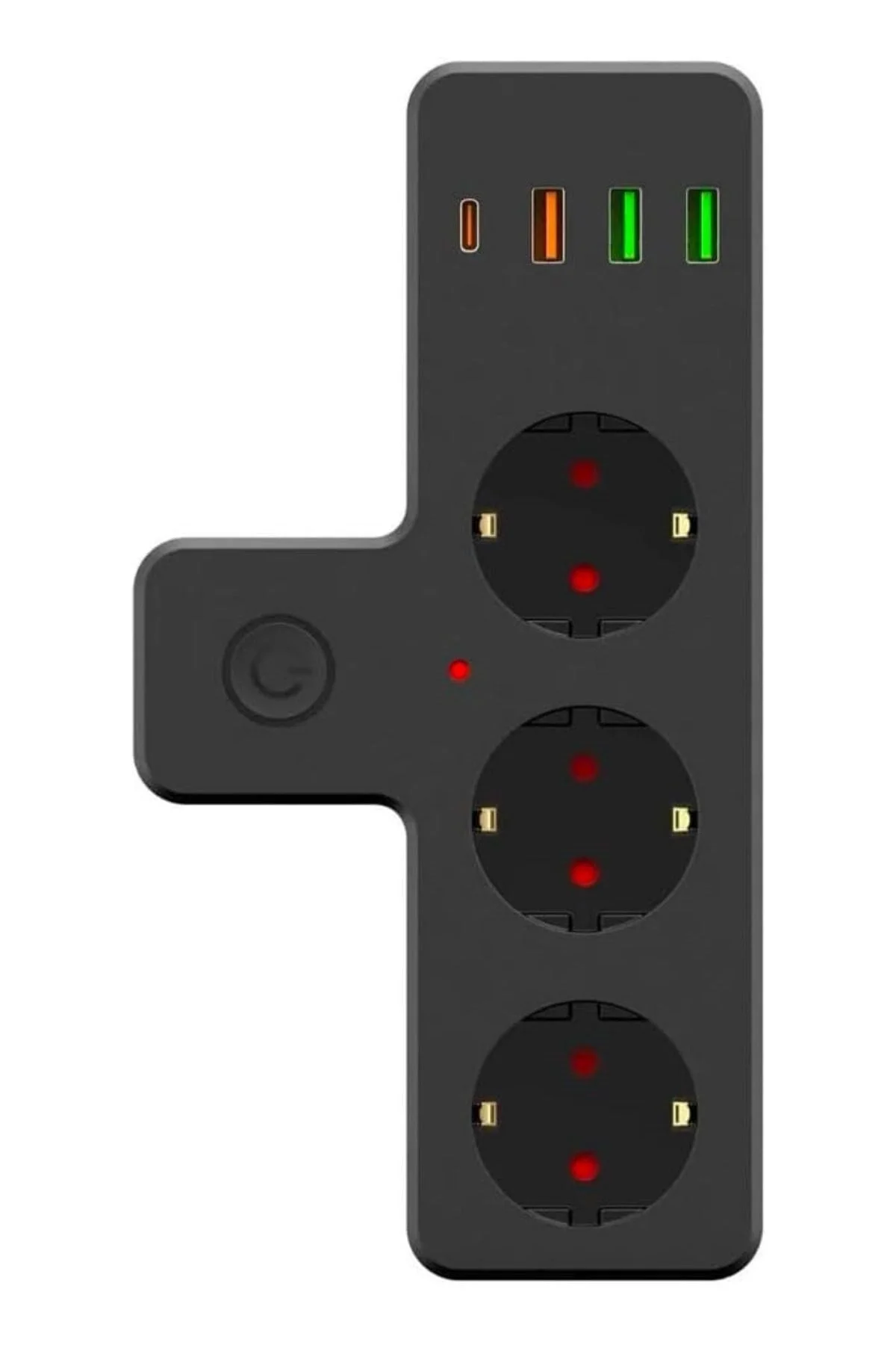 Yumurcak Shop Termal Akım Korumalı 3 Adet Soket,3 Adet USB ve 1 Adet Type-C Girişli 20w Priz Model 3397
