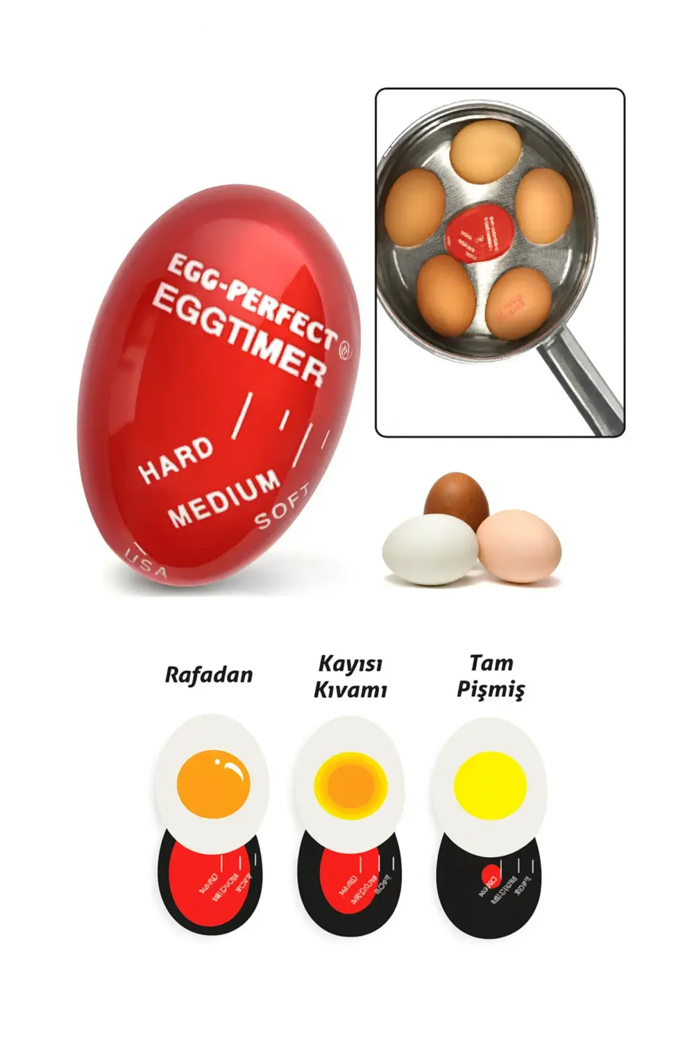 Yumurta Haşlama Zamanlayıcısı Dublör Yumurta Egg Timer