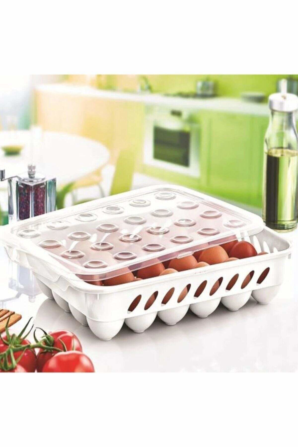 Just Cheap Store Yumurta Kapali Saklama Kabi 24'Lü Beyaz