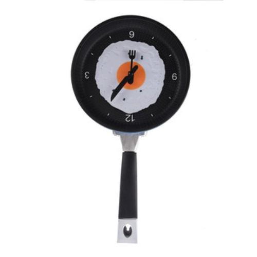 Yumurta Tavası Mutfak Saati Teflon Görünümlü 36 cm Duvar Saati