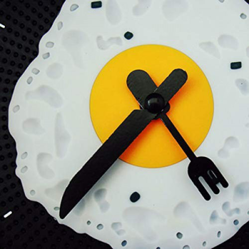 Yumurta Tavası Mutfak Saati Teflon Görünümlü 36 cm Duvar Saati