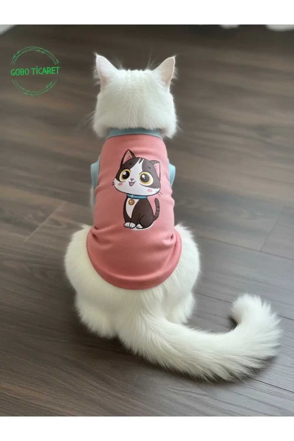 Yumuşacık Şeker Pembe Kedi ve Köpek Kıyafeti Elbisesi Farklı Mode