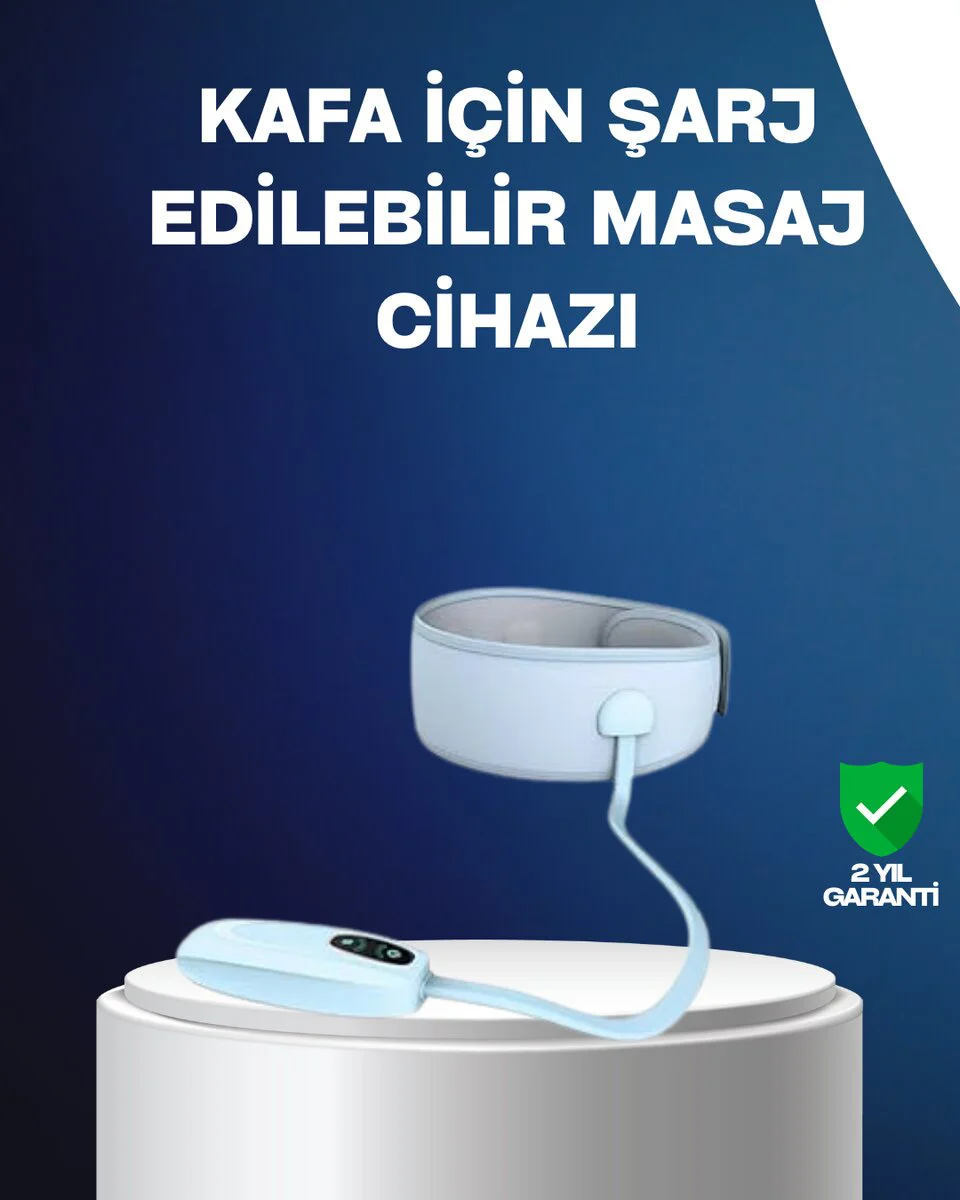 Yumuşak Dokulu Baş Masaj Bandı - Günlük Rahatlama İçin Sıcak Masaj Aleti