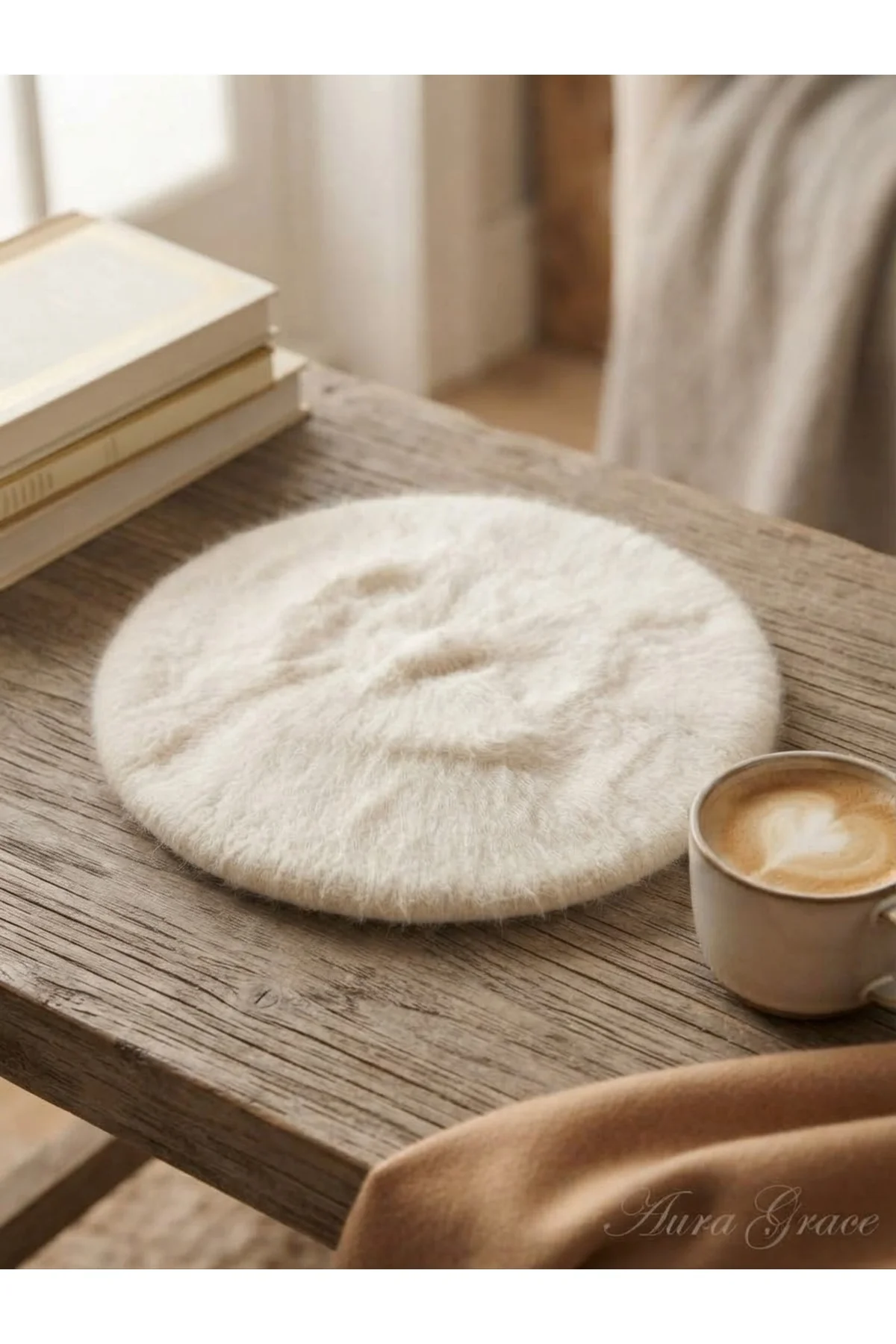Yumuşak Dokulu Fransız Beret Kışlık Bere Kadın Peluş Ressam Trend Tarz Şapka - Görsel 4