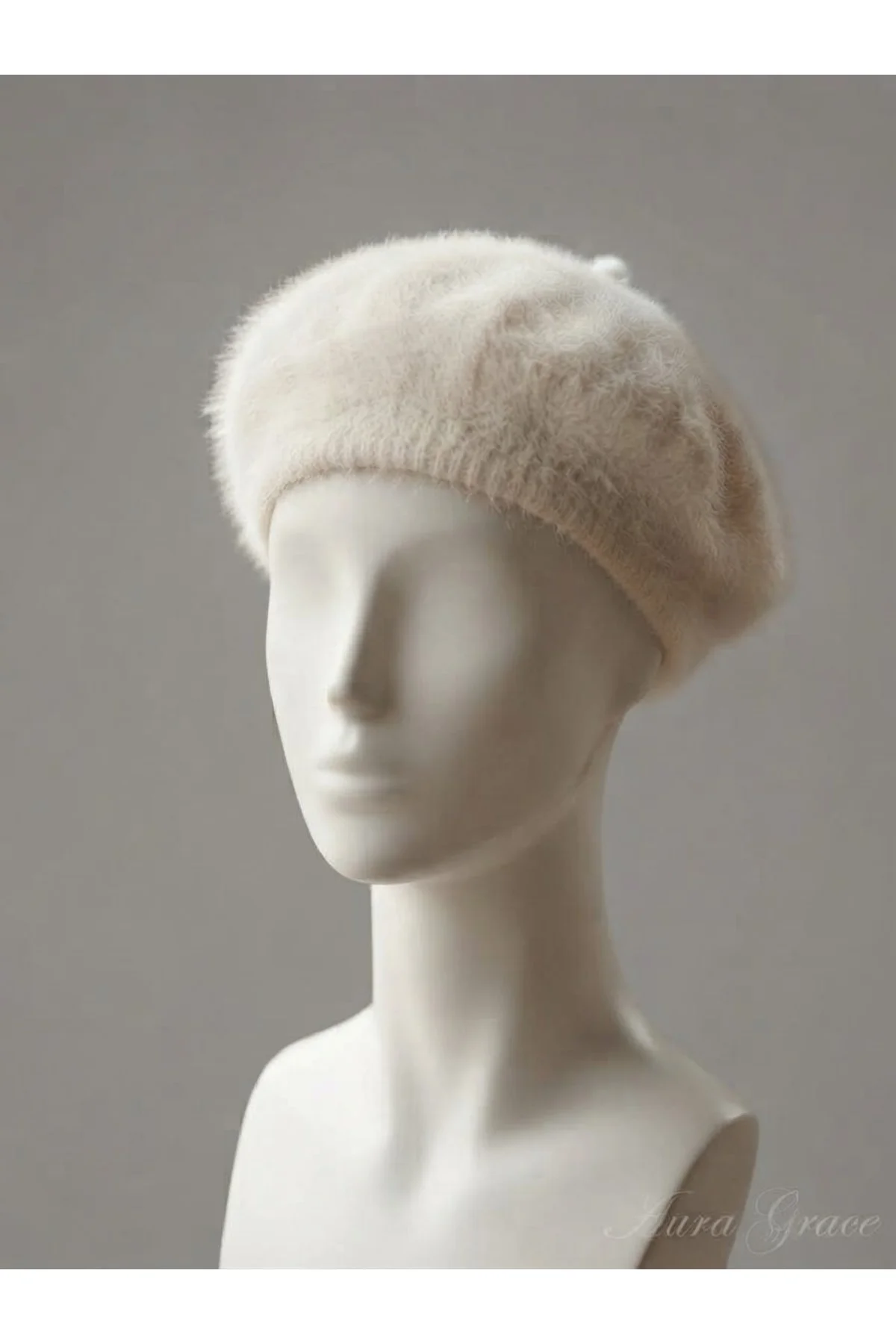 Yumuşak Dokulu Fransız Beret Kışlık Bere Kadın Peluş Ressam Trend Tarz Şapka - Görsel 5