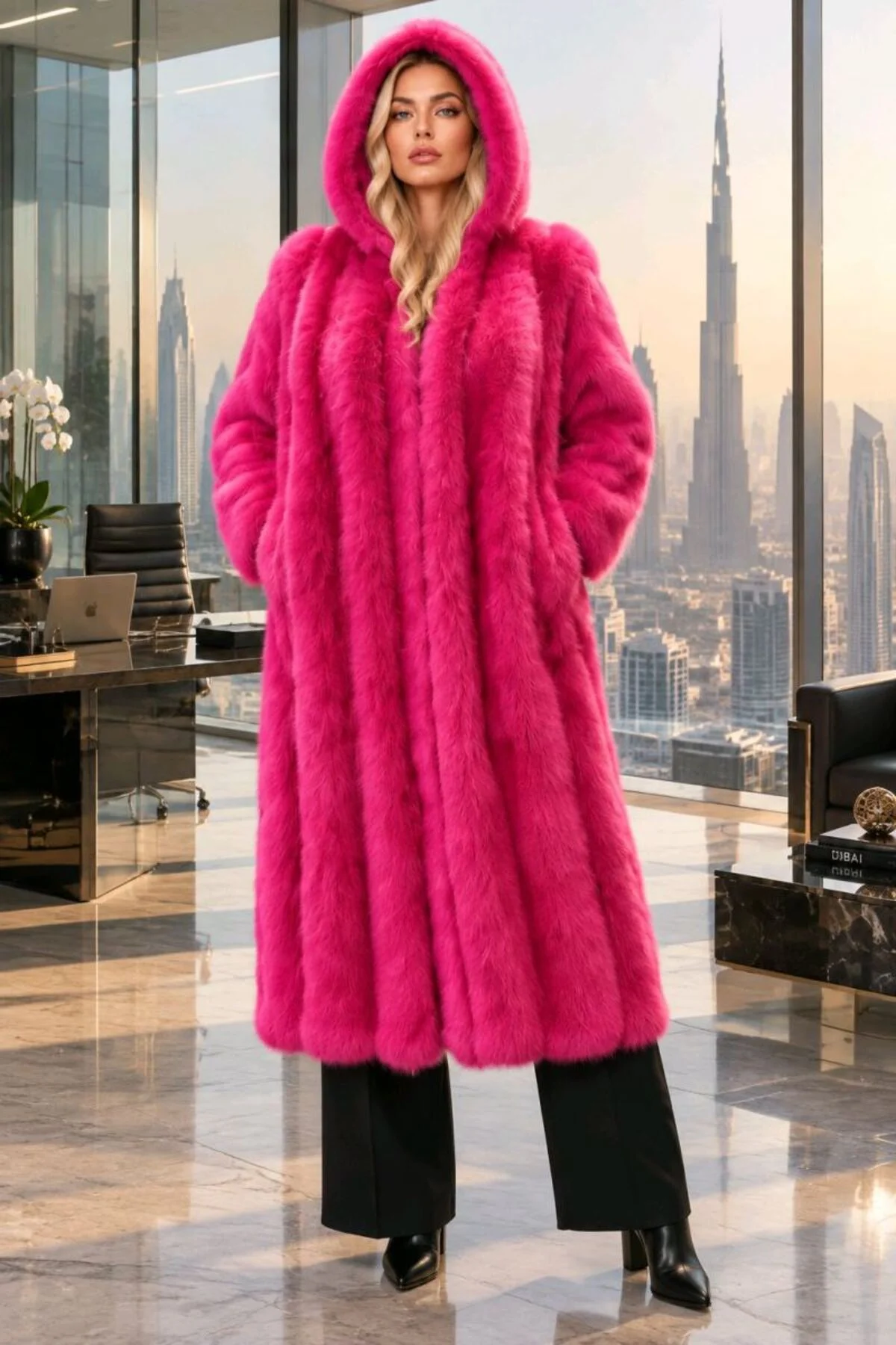 Yumuşak Dokunuşlu Oversize Premium Kürk Mont Yumuşak Dokunuşlu Oversize Premium Kürk Mont