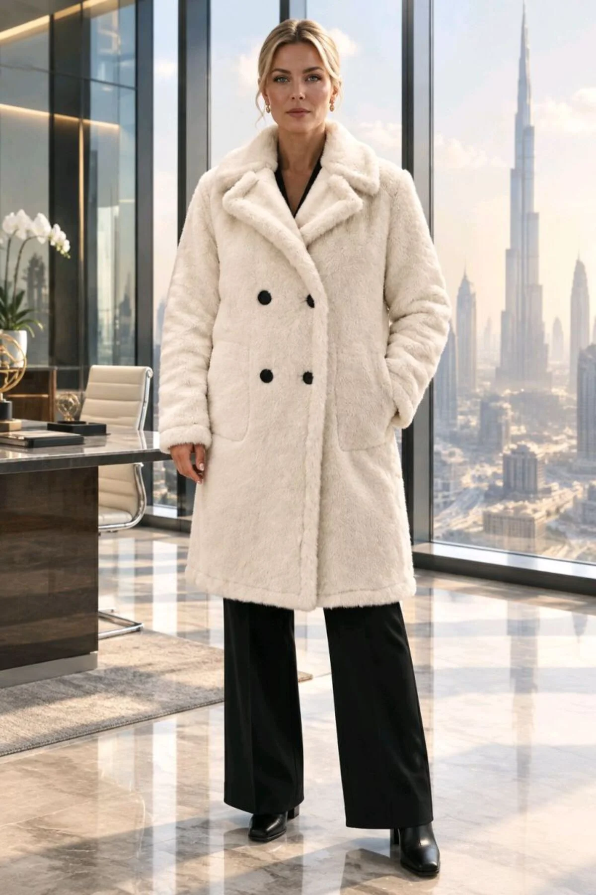 Yumuşak Dokunuşlu Oversize Premium Kürk Mont