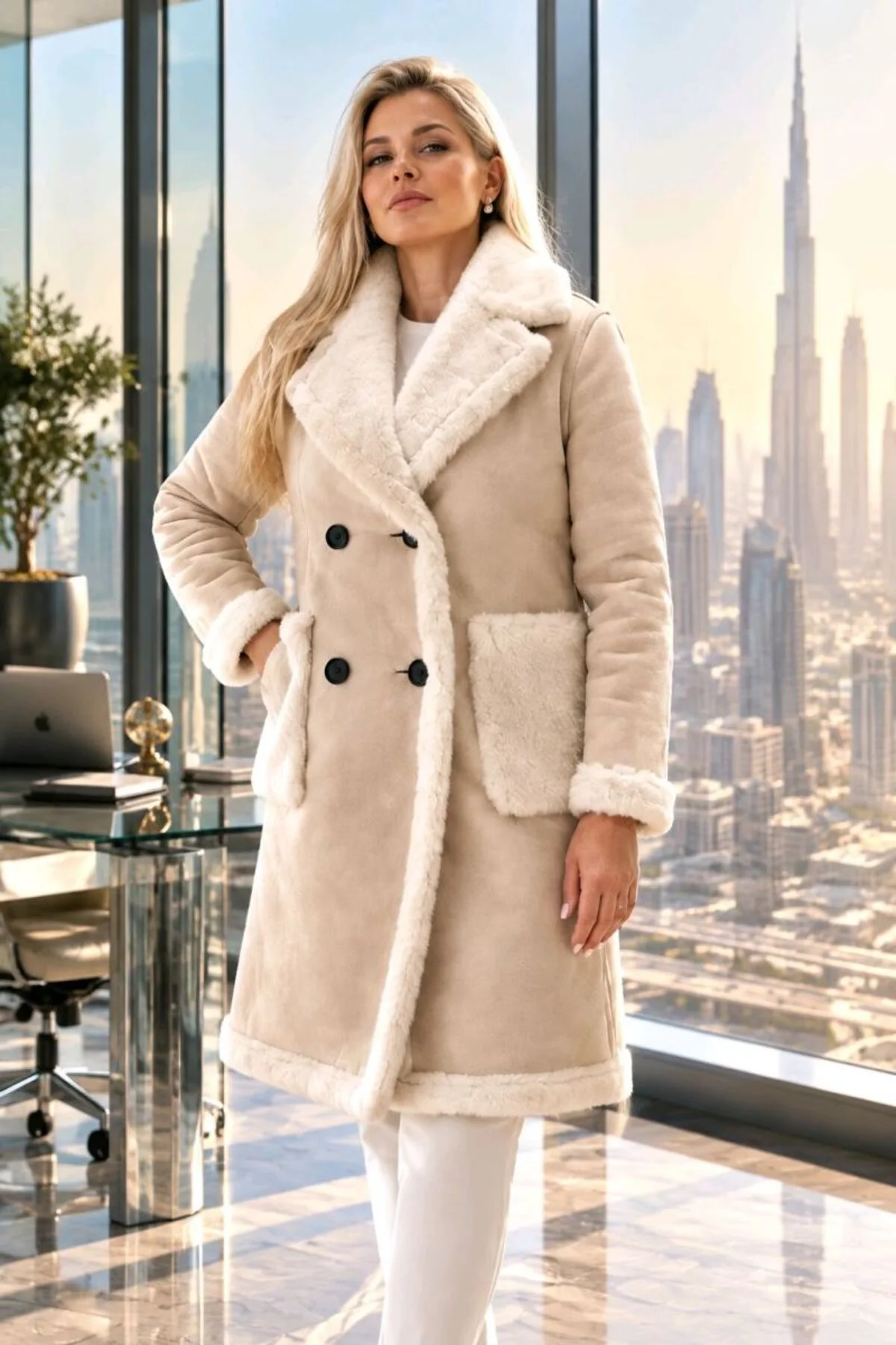 Yumuşak Dokunuşlu Oversize Premium Kürk Mont