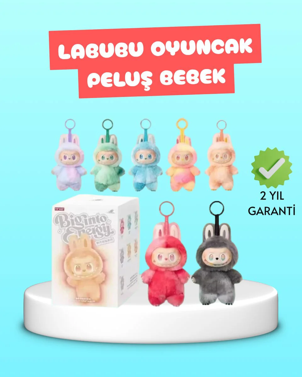 Yumuşak Dolgulu Labubu Karakter Peluş Oyuncak - 20cm Sevimli ve Ultra Yumuşak Hediye