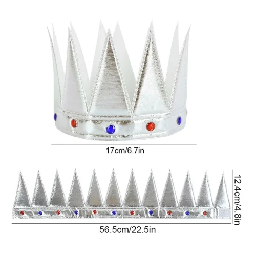 Yumuşak Gümüş Kral Tacı 55 cm Yumuşak Gümüş Kral Tacı 55 cm
