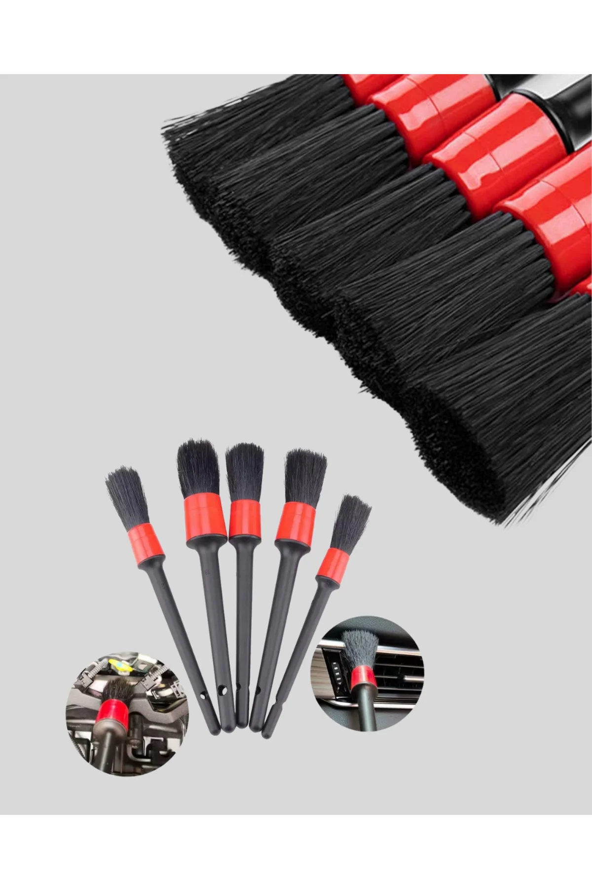 Yumuşak Kıllı Araç Bakım Fırça Takımı - Lisinya