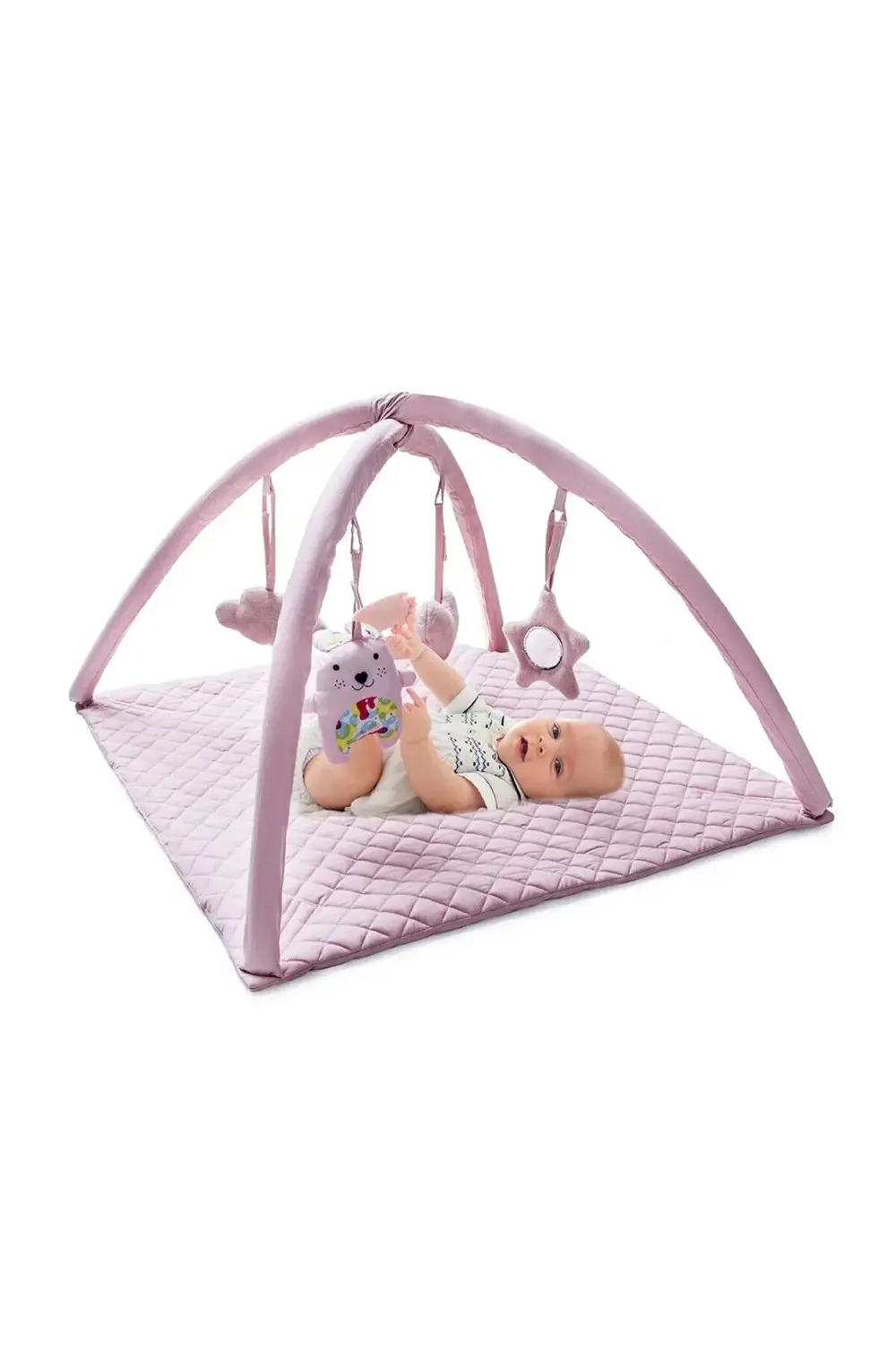 Yumuşak Pamuklu Oyun Matı Pembe