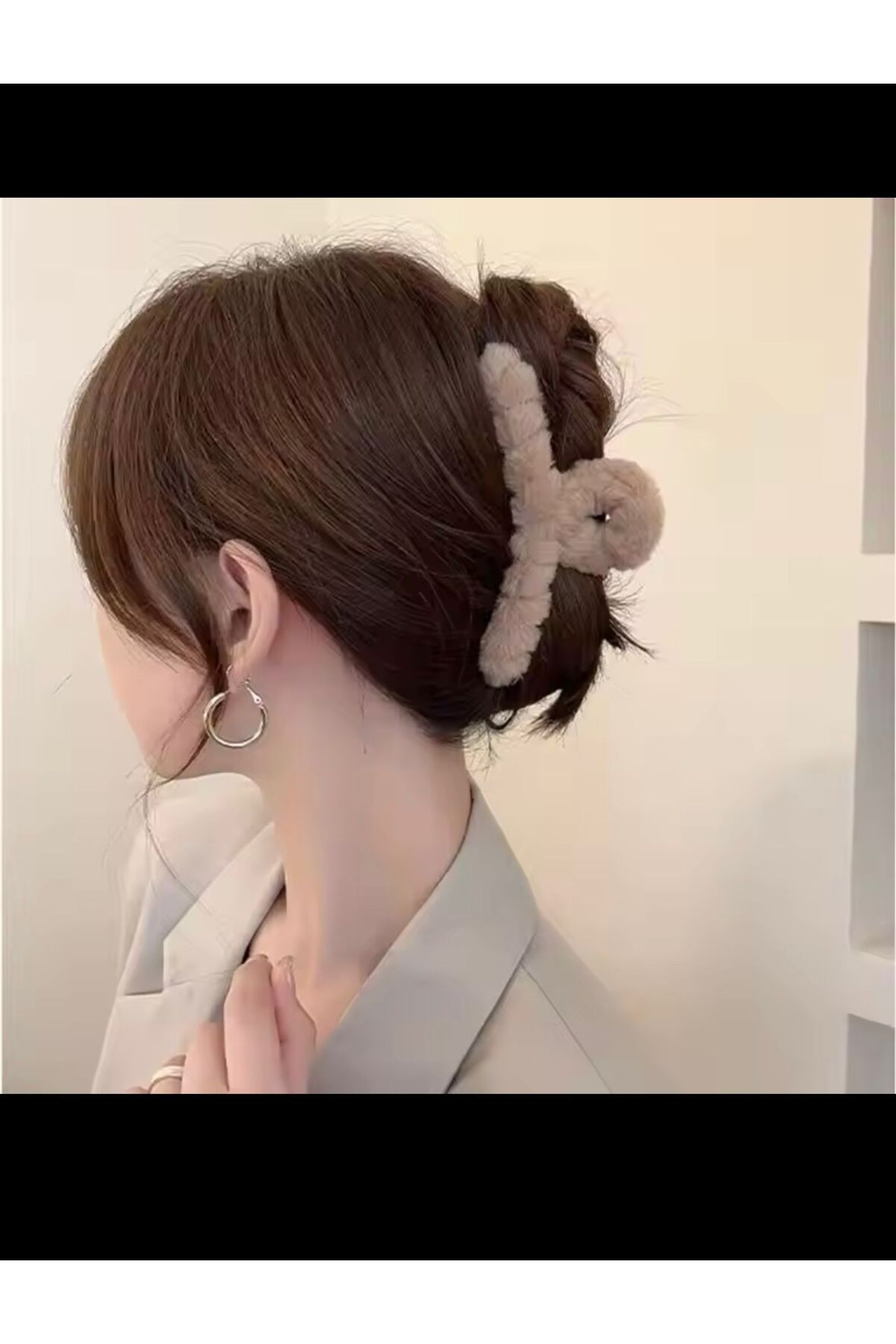 Arescollection Yumuşak Peluş Büyük Boy Mandal Toka