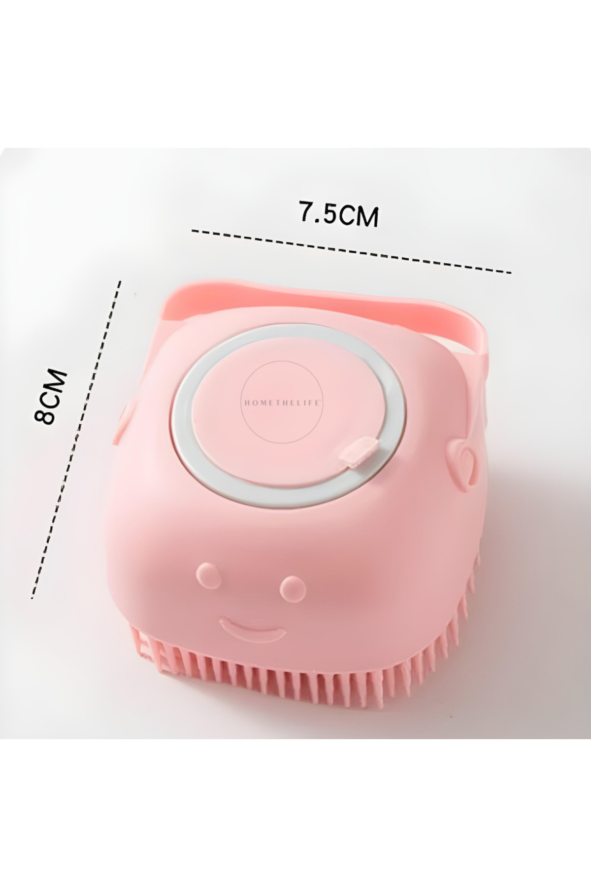 Yumuşak Silikon Fırçalı, 80 ml Hazneli Bebek Duş Fırçası, Çok Yön