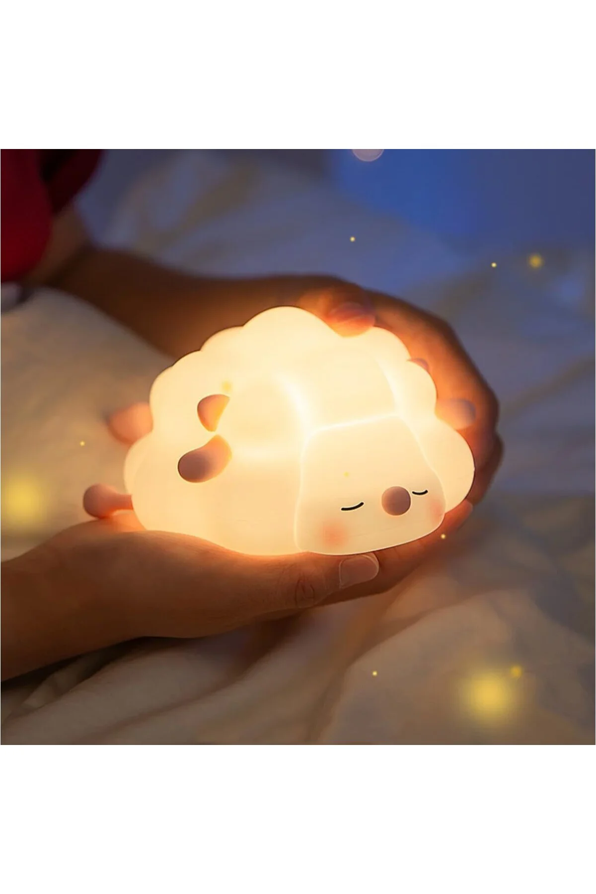 Yumuşak Silikon Koyun Mini Gece Lambası Dekoratif Işık Derecesi A