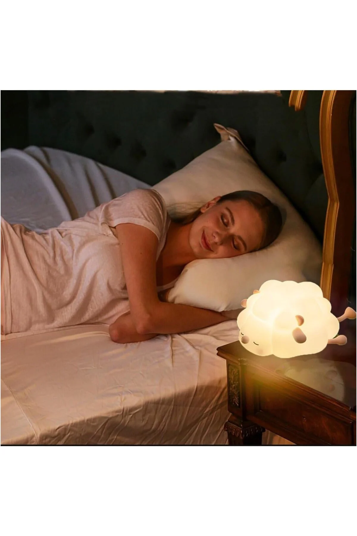 Yumuşak Silikon Koyun Mini Gece Lambası Dekoratif Işık Derecesi A