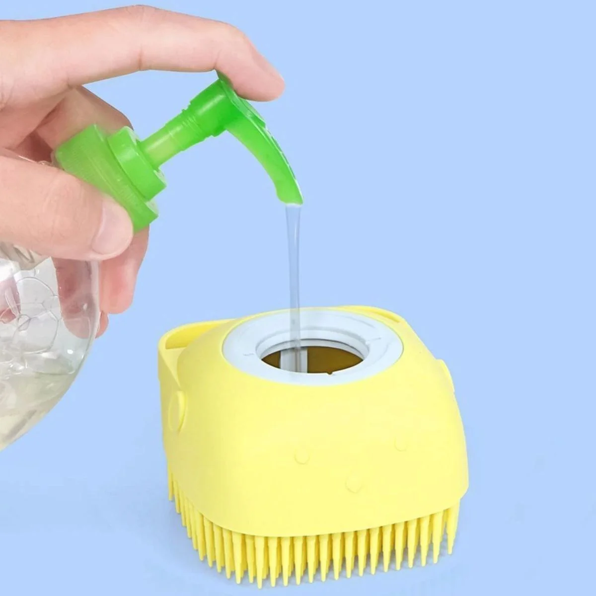 Yumuşak Silikon Malzemeli Esnek Jel Hazneli Masaj Fonksiyonlu Etkili Banyo Duş Kese Lifi Yumuşak Silikon Malzemeli Esnek Jel Hazneli Masaj Fonksiyonlu Etkili Banyo Duş Kese Lifi