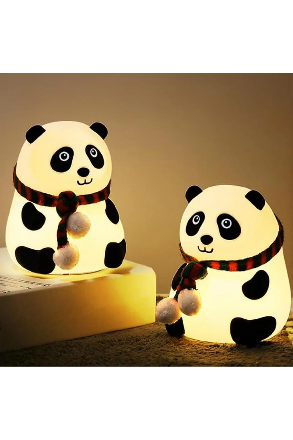 Yumuşak Silikon Panda Mini Gece Lambası Dekoratif Işık Derecesi A