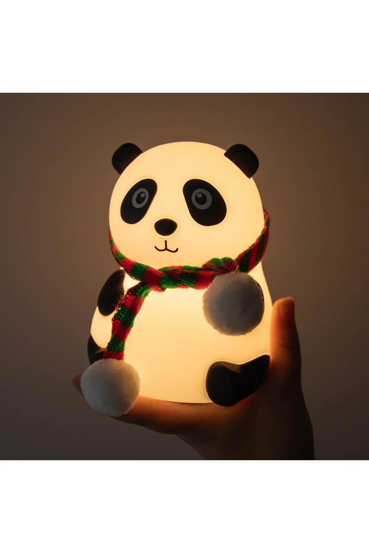 Yumuşak Silikon Panda Mini Gece Lambası Dekoratif Işık Derecesi A
