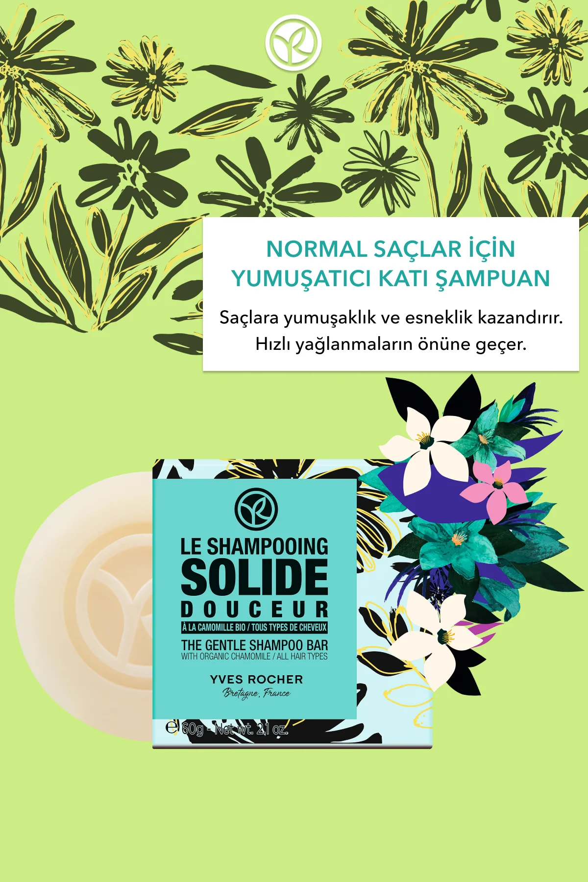Yumuşatıcı Katı Şampuan - Normal Saçlar / Douceur- SLS,SLES içerm