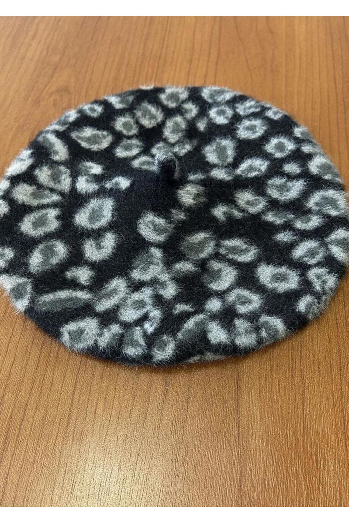 Yün Peluş Leopar Desenli Ressam Bere, Kadınlar İçin Hediye