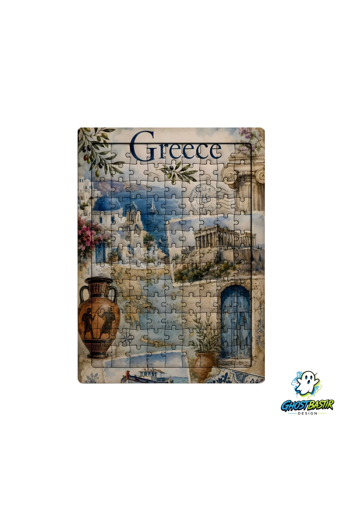 Yunanistan 99 Parça Ayaklı Puzzle – Dekoratif Çocuk Yapbozu 0238