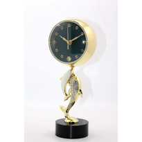 İhtiyaçavm Yunus Balığı Tasarımlı Masa Üstü Saat Dekoratif Hediyelik