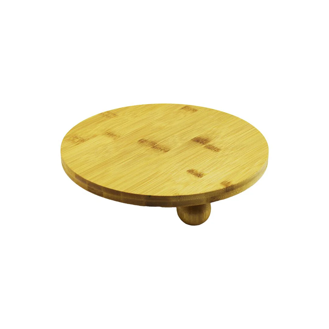 Yuvarlak 24.5CM 3 Mini Top Ayaklı Ahşap Bambu Sunum Tepsisi - Mini Sofra Yuvarlak 24.5CM 3 Mini Top Ayaklı Ahşap Bambu Sunum Tepsisi - Mini Sofra