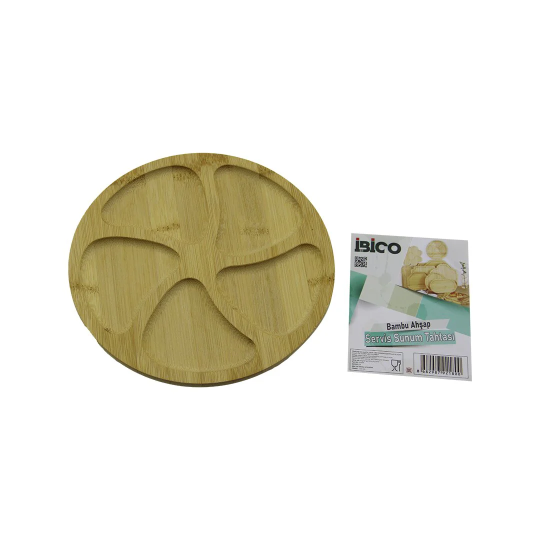 Yuvarlak 5 Bölmeli Ahşap Bambu Servis Sunum Tepsi - Tahtası 20 X 1.4CM Fiyatı, Yorumları ve Özellikleri