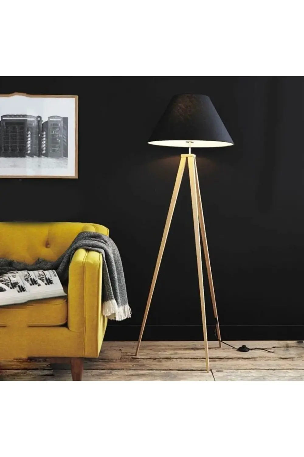 Yuvarlak Arapuarlı Fişli Kablo Siyah 4Mt ( Masa Lambası Lambader