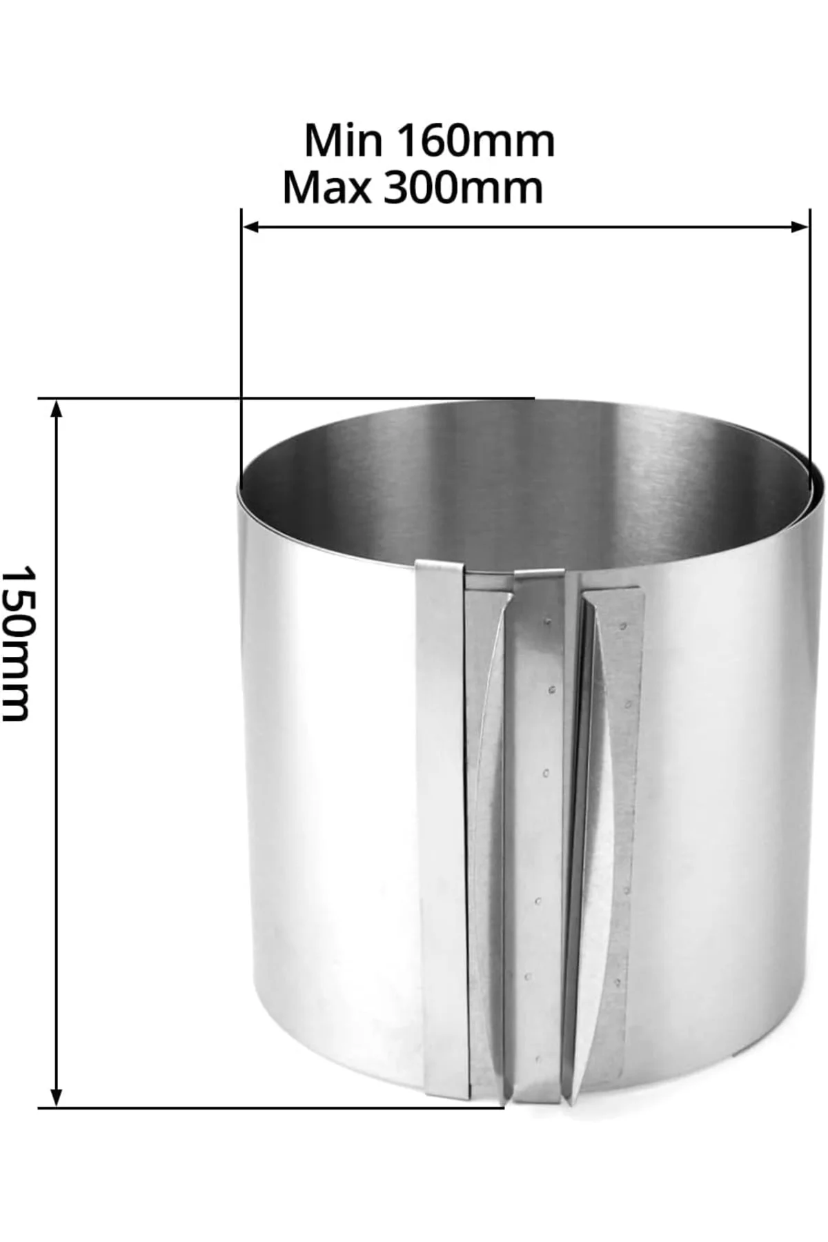 Yuvarlak Ayarlanabilr Kek Kalıbı Derinlik 15cm