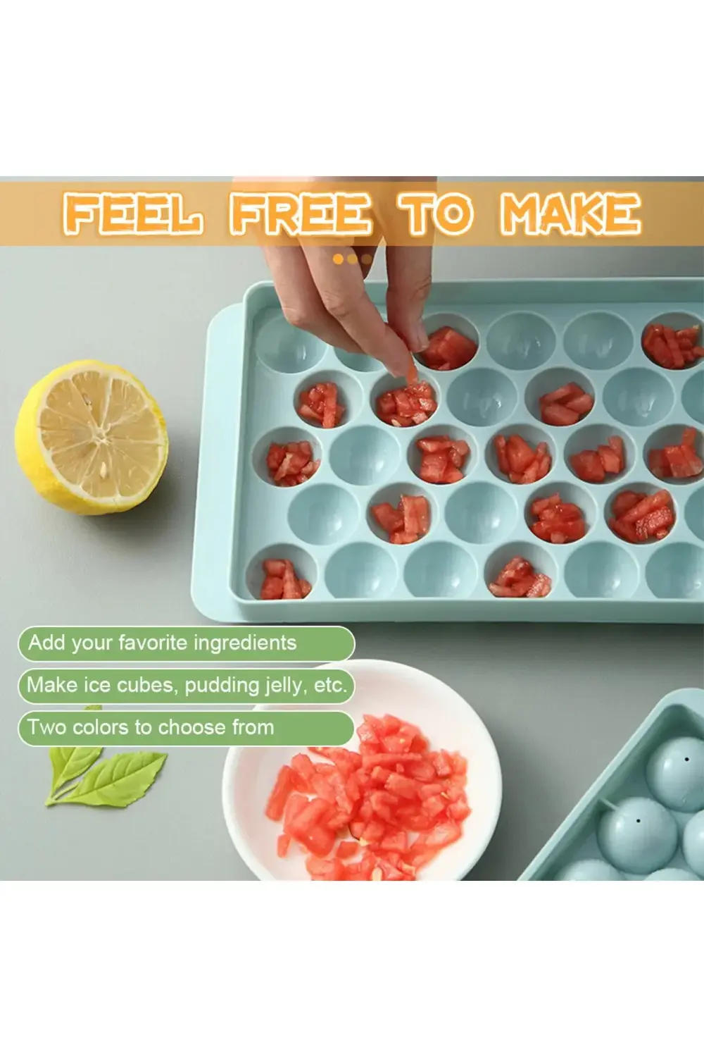 Yuvarlak Buz Yapma Kalıbı Küp Şekilli 160 Plastik CN