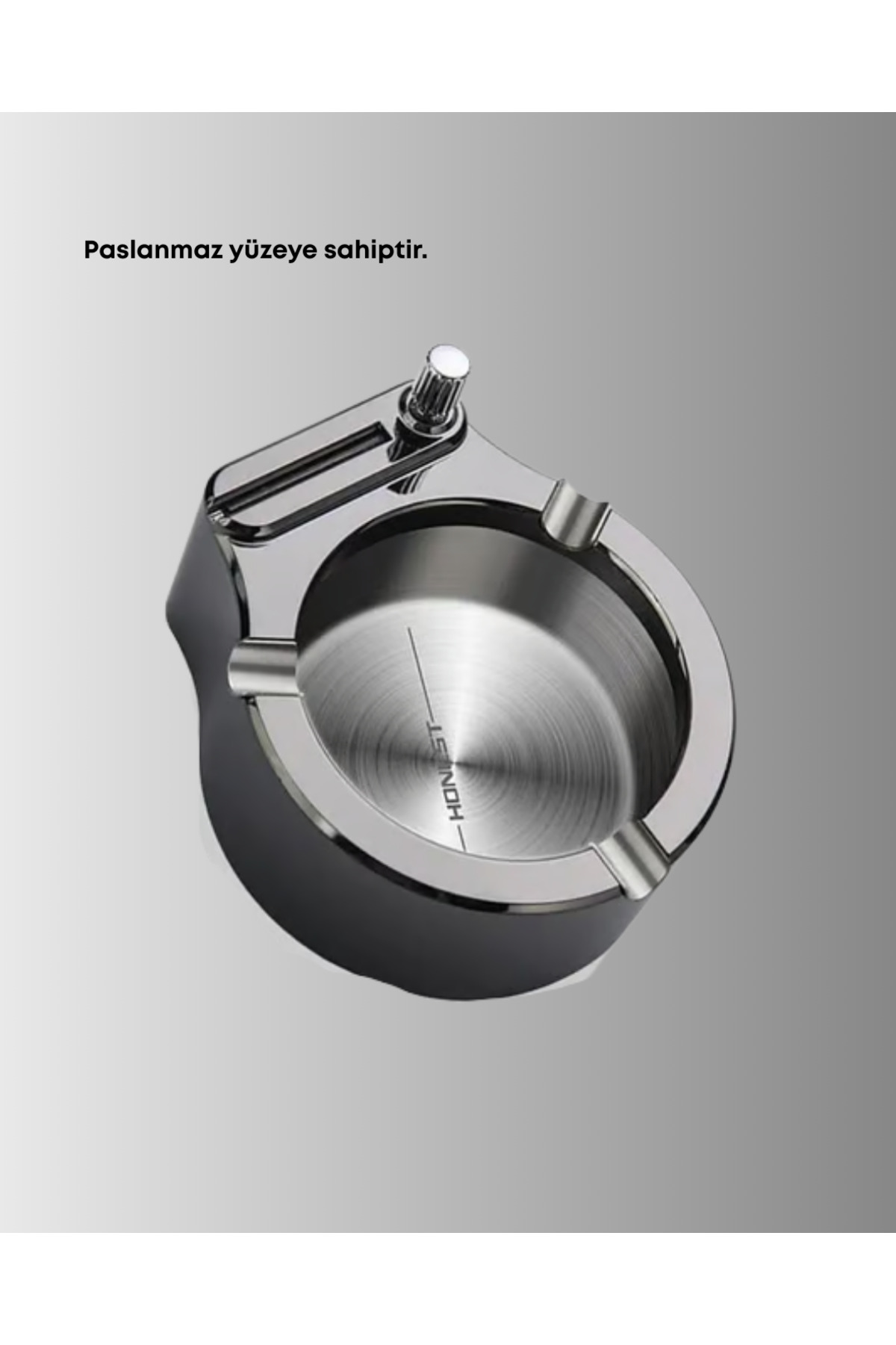 Yuvarlak Çakmaklı Küllük Dayanıklı Metal Yapı - Lisinya