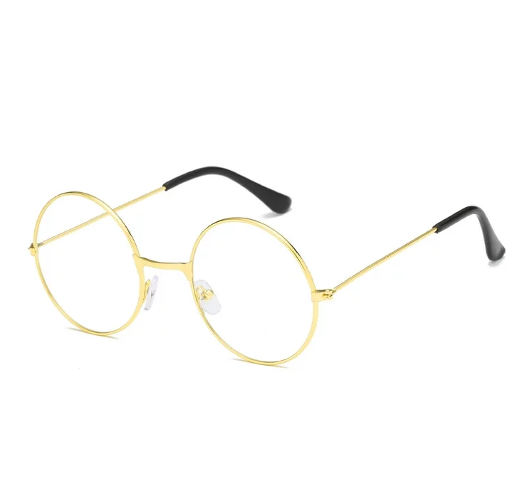 Yuvarlak Cam John Lennon Tarzı Hippi İmaj Gold Çerçeveli Şeffaf G Yuvarlak Cam John Lennon Tarzı Hippi İmaj Gold Çerçeveli Şeffaf G