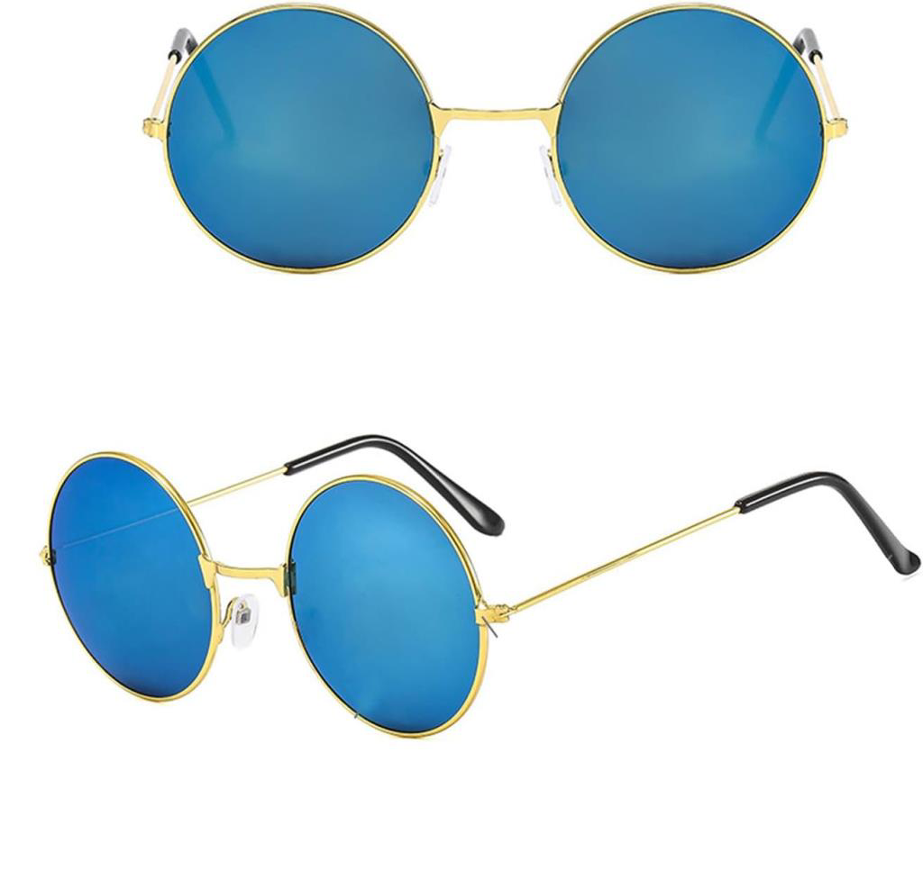 Yuvarlak Cam John Lennon Tarzı Gold Çerçeveli Mavi Gözlük Yuvarlak Cam John Lennon Tarzı Gold Çerçeveli Mavi Gözlük