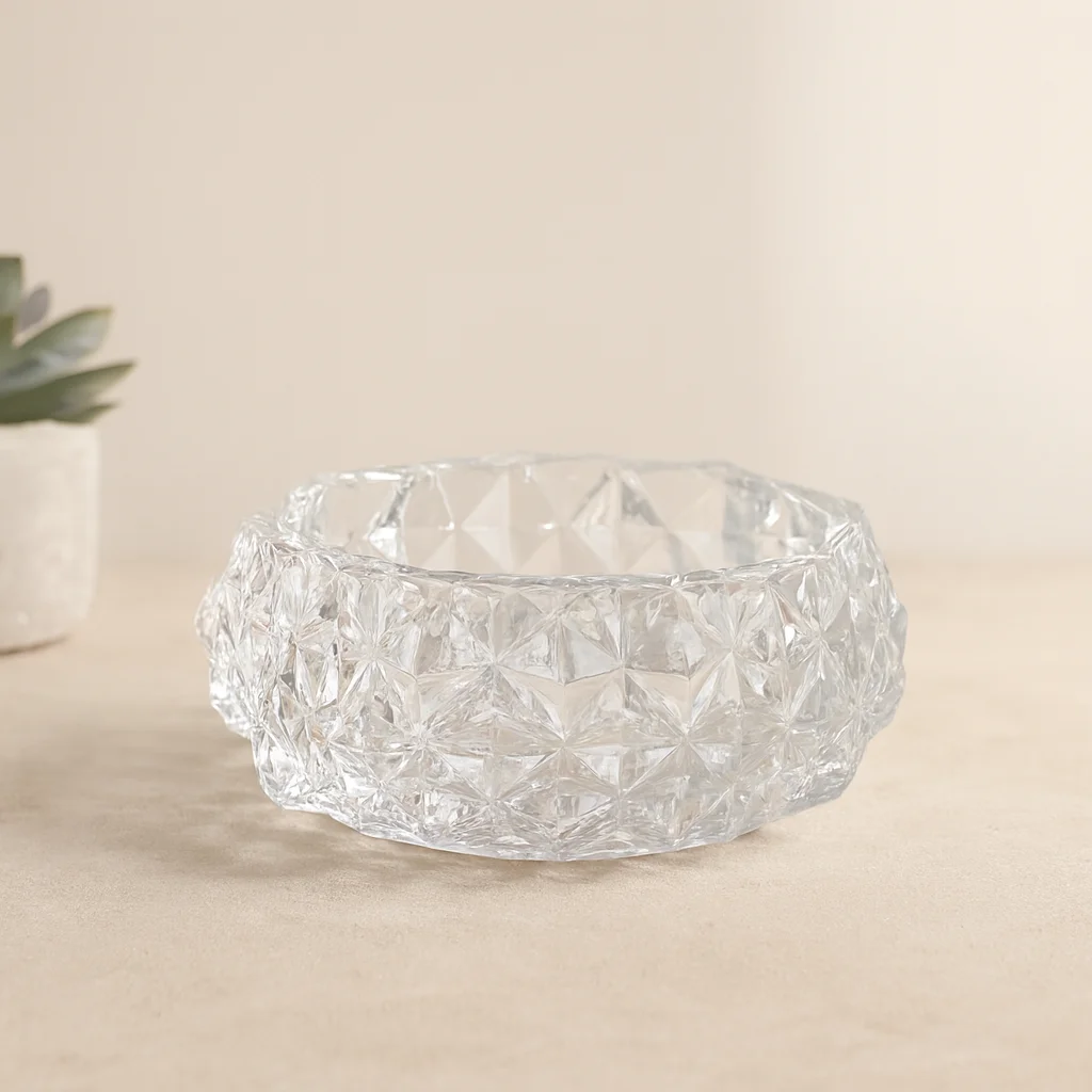Yuvarlak Cam Küllük 12.8 cm (Diamond Kristal) Yuvarlak Cam Küllük 12.8 cm (Diamond Kristal)