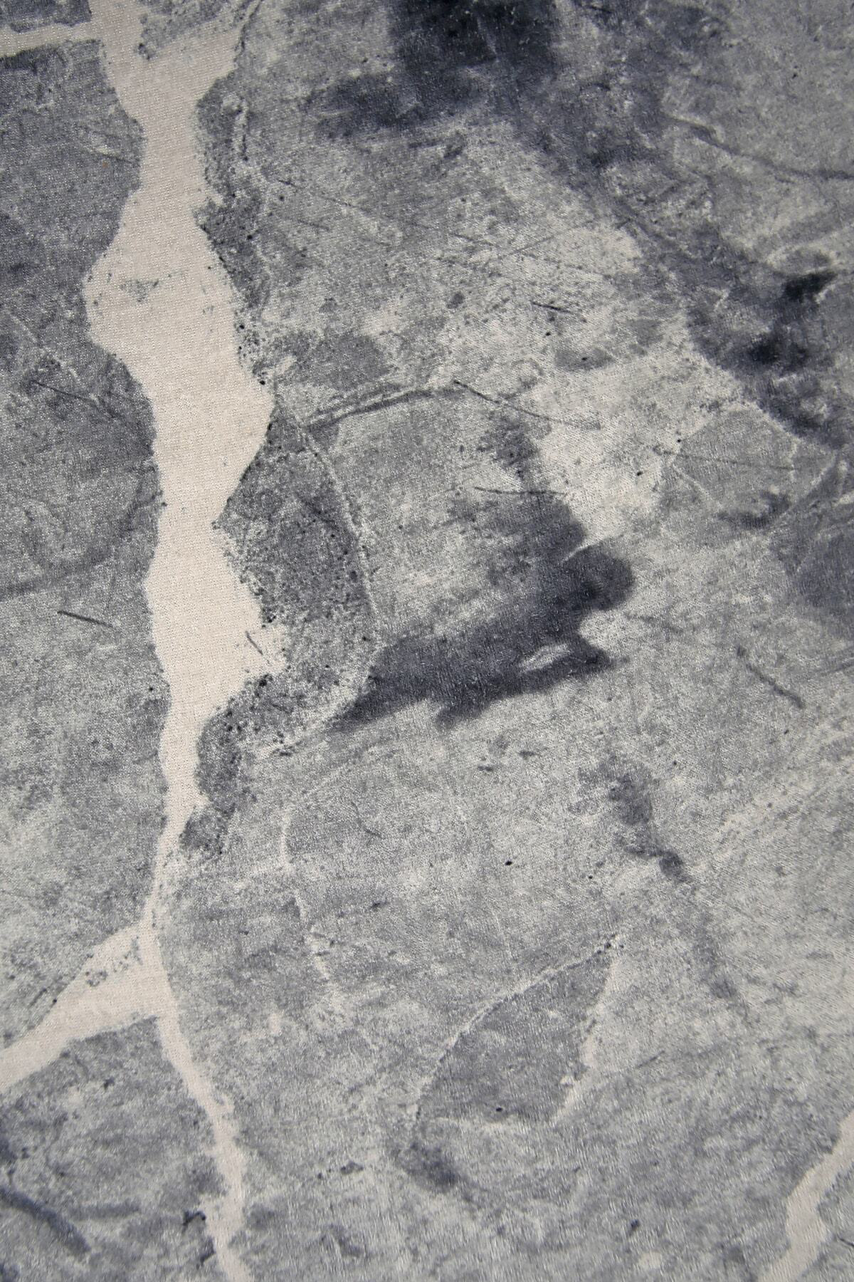 Yuvarlak Halı Yıkanabilir Antialaerjik Granit Gri 160X160