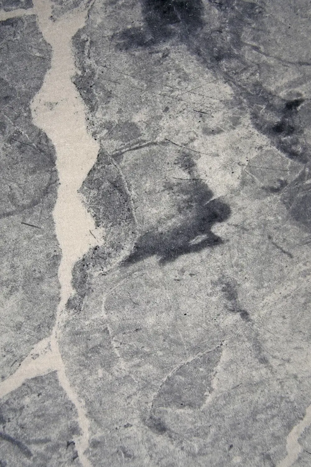 Yuvarlak Halı Yıkanabilir Antialaerjik Granit Gri