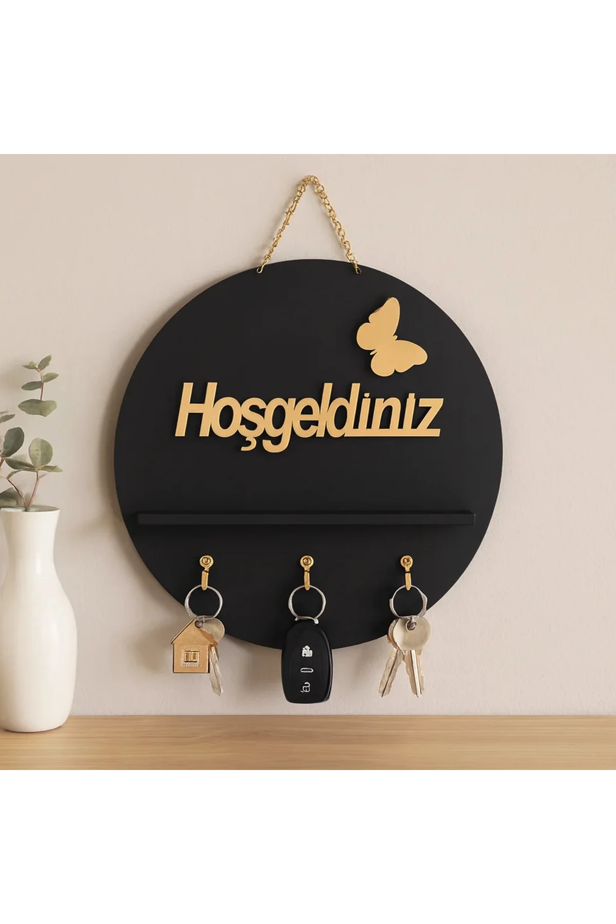 Yuvarlak Hoşgeldiniz Anahtarlık