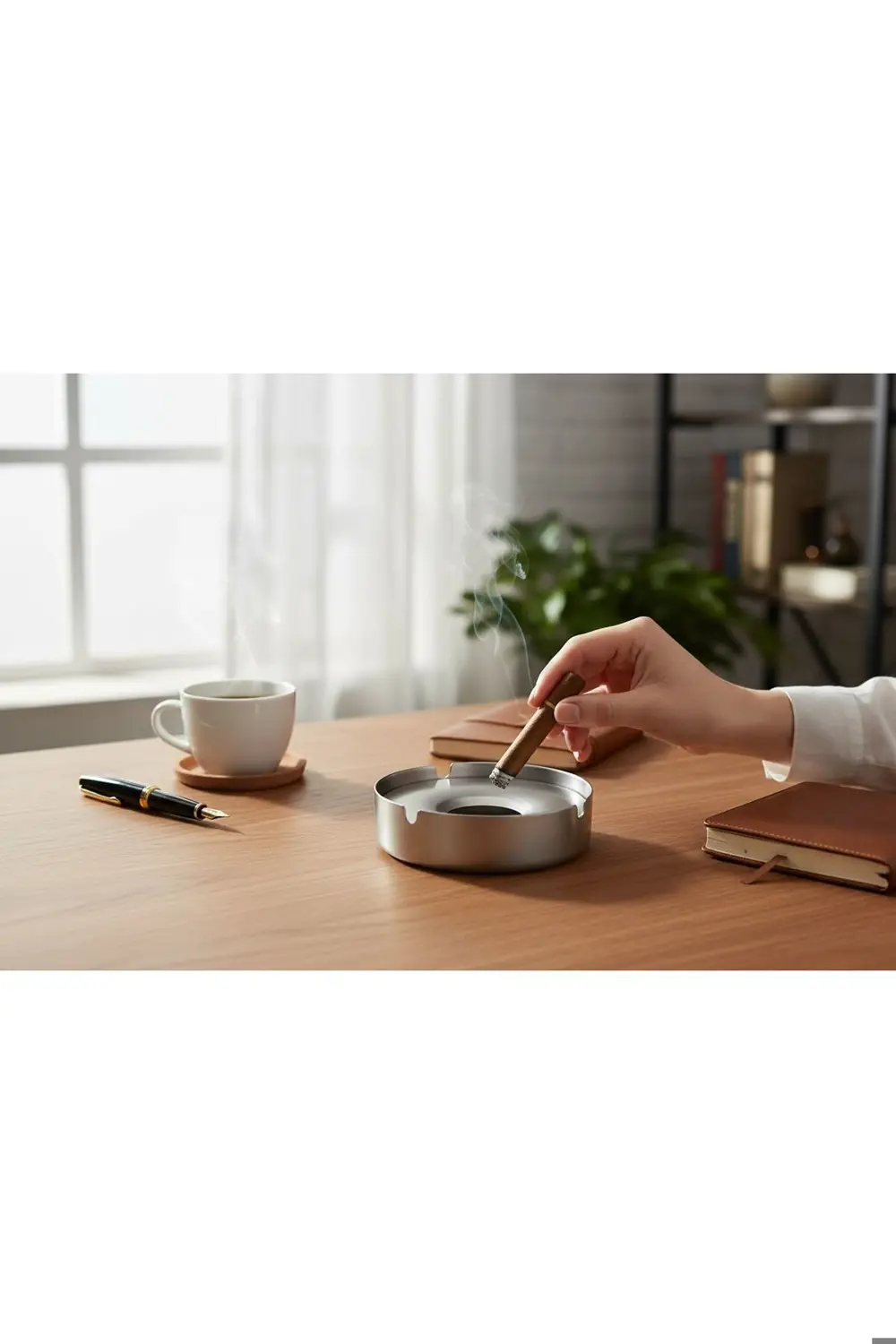 Yuvarlak Kapaklı Küllük Paslanmaz Çelik