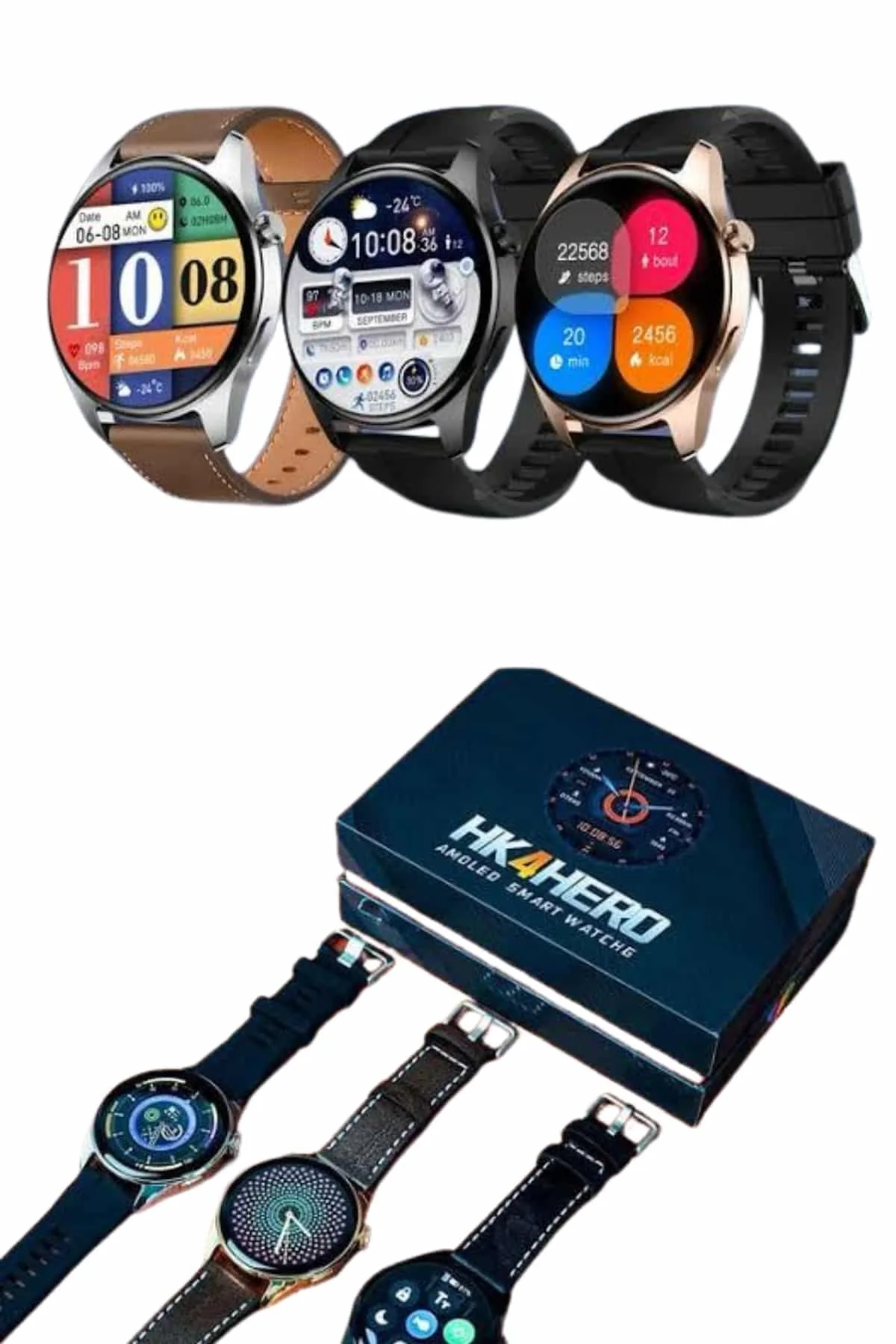Yuvarlak Kasa 46Mm Akıllı Saat Android Ve Ios Uyumlu Uyku Ve Sağlık Takibi - Görsel 3