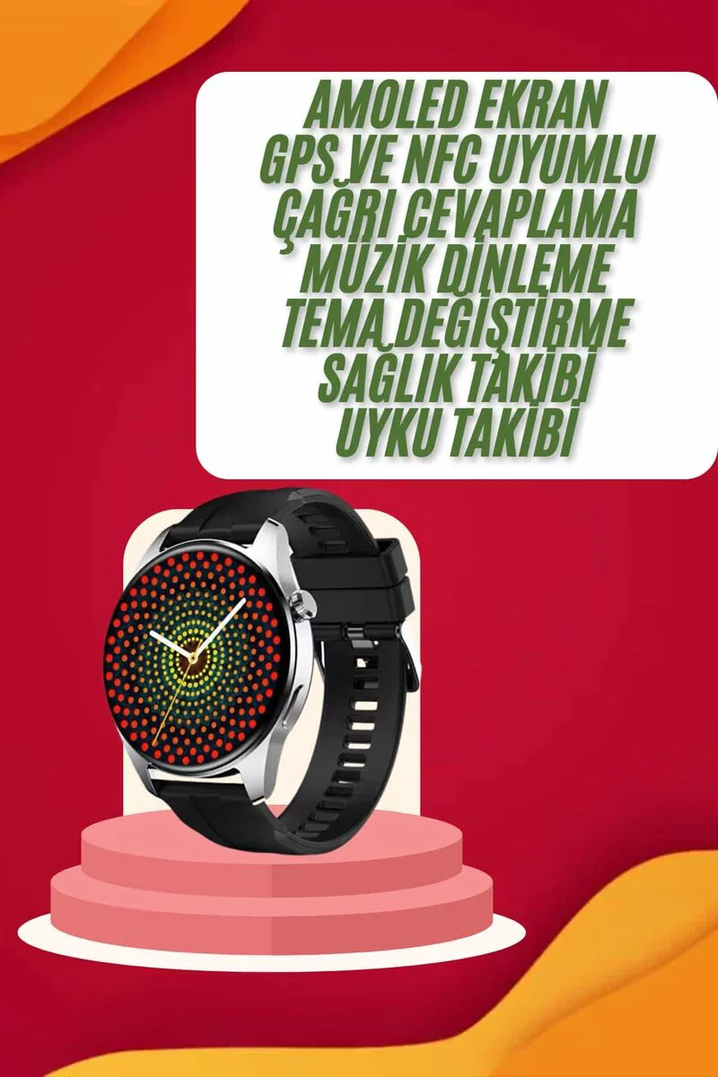 Yuvarlak Kasa 46mm Akıllı Saat - GPS, Uyku ve Sağlık Takibi, Android & iOS Uyumlu Yuvarlak Kasa 46mm Akıllı Saat - GPS, Uyku ve Sağlık Takibi, Android & iOS Uyumlu