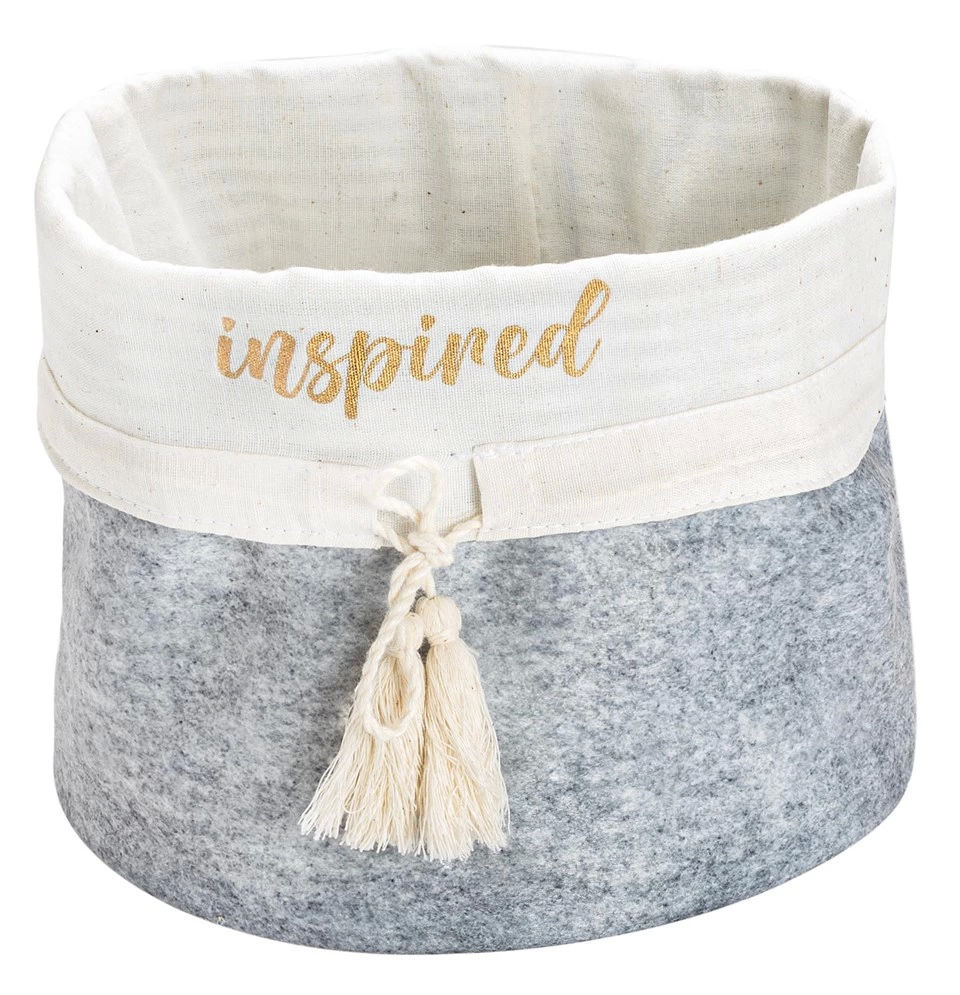 Yuvarlak Katlanabilir Çok Amaçlı Saklama Organizer Kutu Keçe Sepe