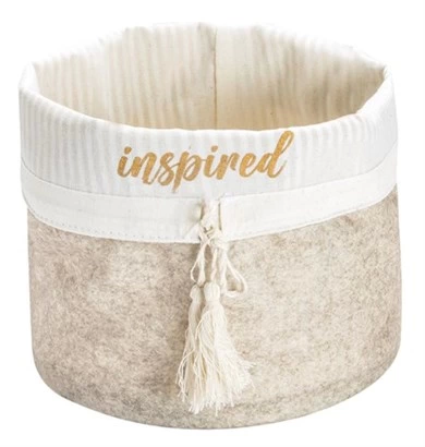 Yuvarlak Katlanabilir Çok Amaçlı Saklama Organizer Kutu Keçe Sepe