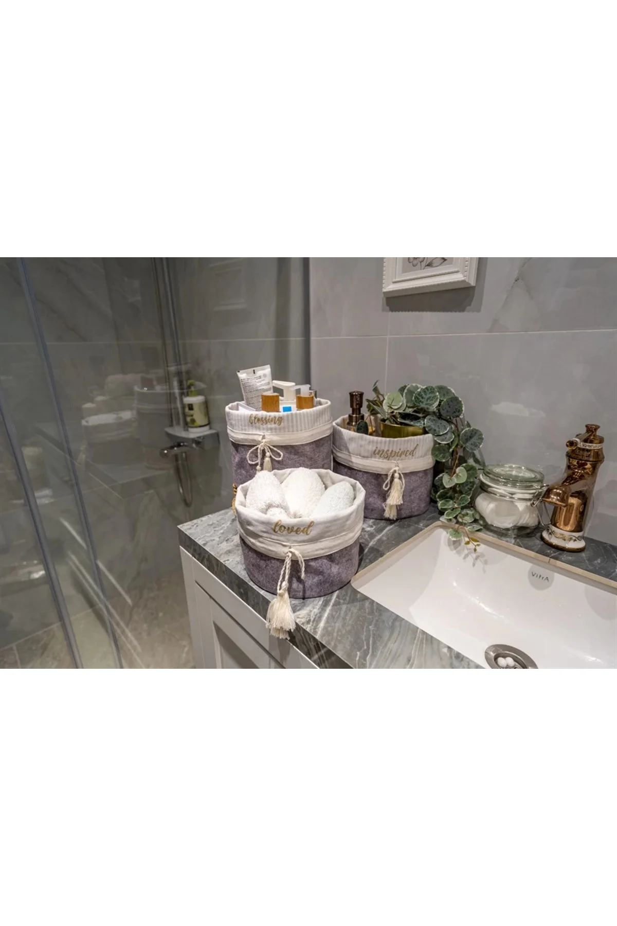 Yuvarlak Katlanabilir Çok Amaçlı Saklama Organizer Kutu Keçe Sepe