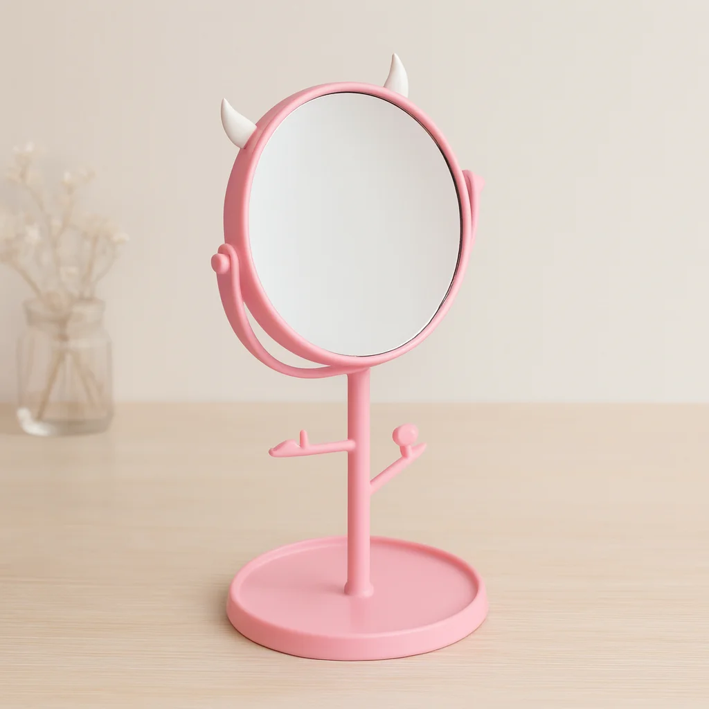 Yuvarlak Makyaj Aynası 15 cm (Renkli Plastik, Takılabilir) Fiyatı, Yorumları ve Özellikleri