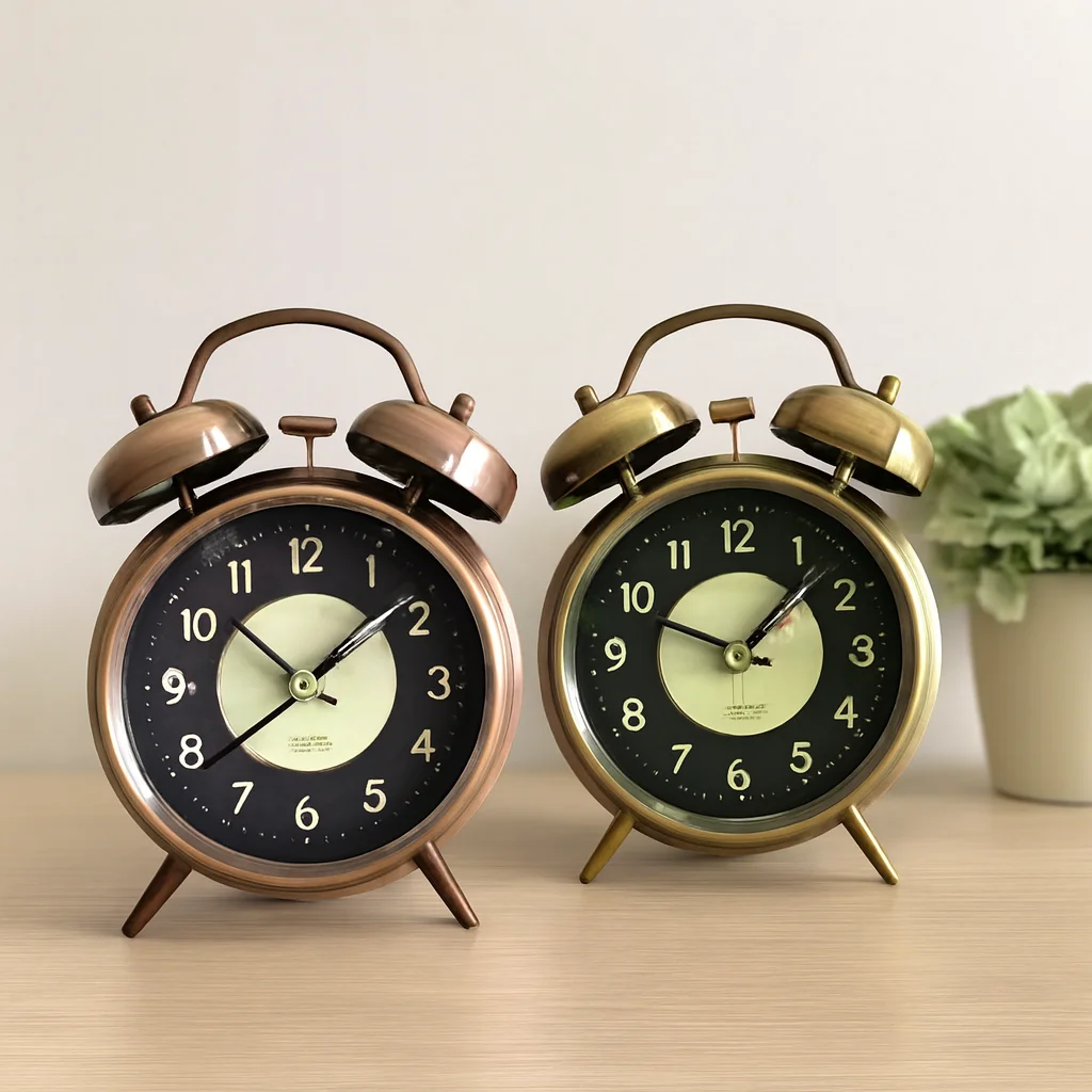 Yuvarlak Metal Çalar Saat 10 cm - Pilli Işıklı Fosforlu Yuvarlak Metal Çalar Saat 10 cm - Pilli Işıklı Fosforlu