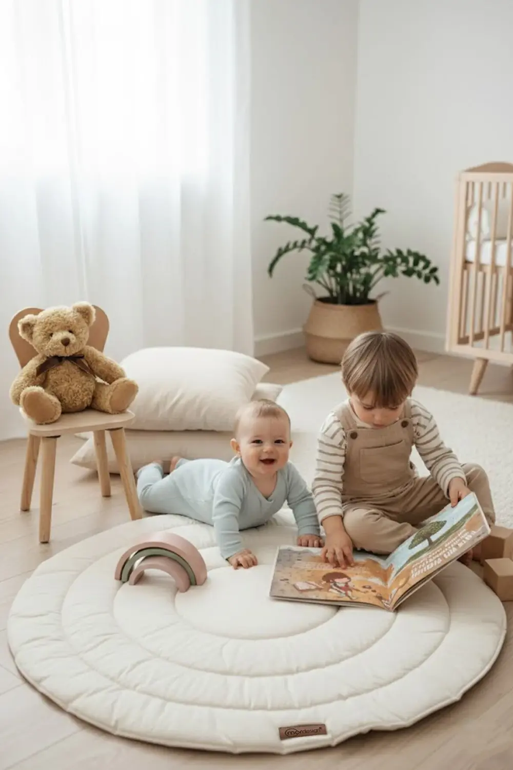 Yuvarlak Oyun Matı,Bebek Oyun Alanı,Bebek Aktivite Matı Comfy Cub